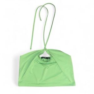 Nasty Gal Neon Green Halter Crop Top Size 8